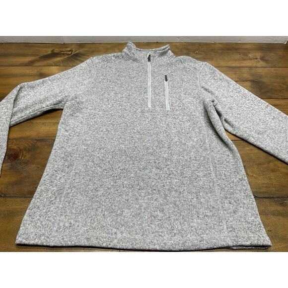 Woolrich Pullover 1/4 Zip Gray Sweater Long Sleeve Outdoor Men’s Size Medium - Picture 2 of 11